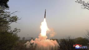 Le missile balistique lancé par Corée du Nord, jeudi 13 avril 2023. PHOTO D'ILLUSTRATION 