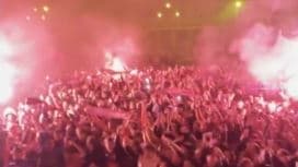 Les rues de Pampelune après la qualification d'Osasuna pour la finale de la Coupe du Roi, le 5 avril 2023