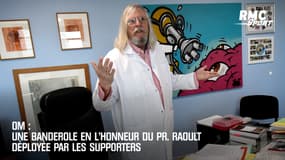 OM : Une banderole en l'honneur du Pr. Raoult déployée par les supporters