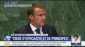 "Nous assistons à une nouvelle instabilité du monde" déclare Emmanuel Macron devant l'ONU