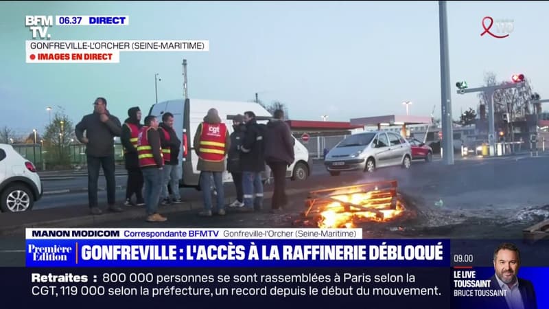 L'accès à la raffinerie de Gonfreville, en Seine-Maritime, débloqué par la police