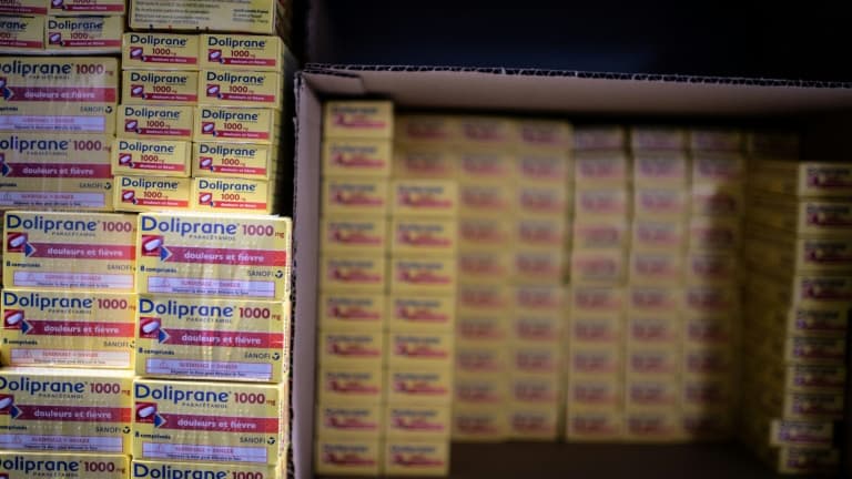 Des boîtes de paracétamol Doliprane en vente dans une pharmacie en septembre 2020 à Paris