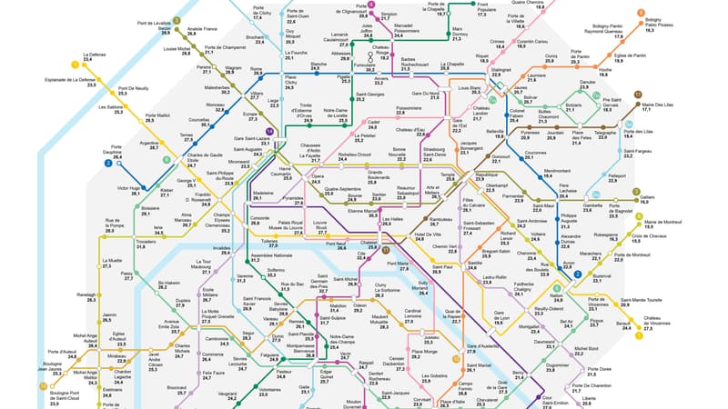 Carte de la rentabilité locative par station de métro à Paris