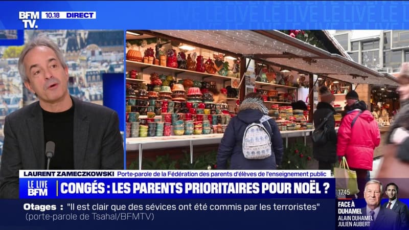 Noël: le porte-parole de la Fédération des parents d'élèves évoque la priorité des parents pour les congés