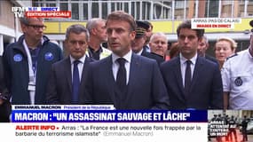 Attaque au couteau à Arras: Emmanuel Macron salue "la rapidité et le professionnalisme" des forces de l'ordre qui a permis "d'éviter sans doute un bilan plus grave"