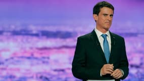 Manuel Valls lors du premier débat de la primaire à droite, le 12 janvier 2017.