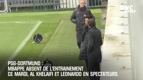 PSG-Dortmund: Mbappé absent de l'entraînement, Al Khelaifi et Leonardo présents