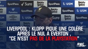 Liverpool : "Ce n'est pas de la PlayStation", Klopp pique une colère après le nul à Everton