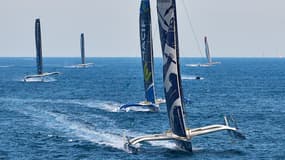 La flotte de maxi-trimaran de la Classe Ultime 