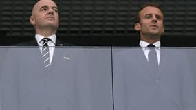 Gianni Infantino et Emmanuel Macron