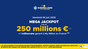 La cagnotte Euromillions atteint un record : 250 millions d'euros mis en jeu ce vendredi 6 juin