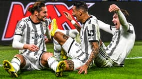 Adrien Rabiot, Angel Di Maria et Dusan Vlahovic avec la Juventus, le 5 octobre 2022.