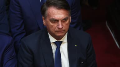 Jair Bolsonaro lors de l'intronisation du président argentin Javier Milei, le 10 décembre à Buenos Aires