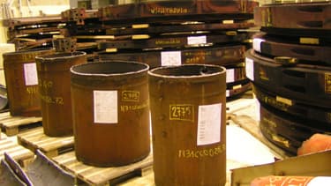 Du matériel à l'abandon à la centrale de Caorso, près de Milan en Italie.