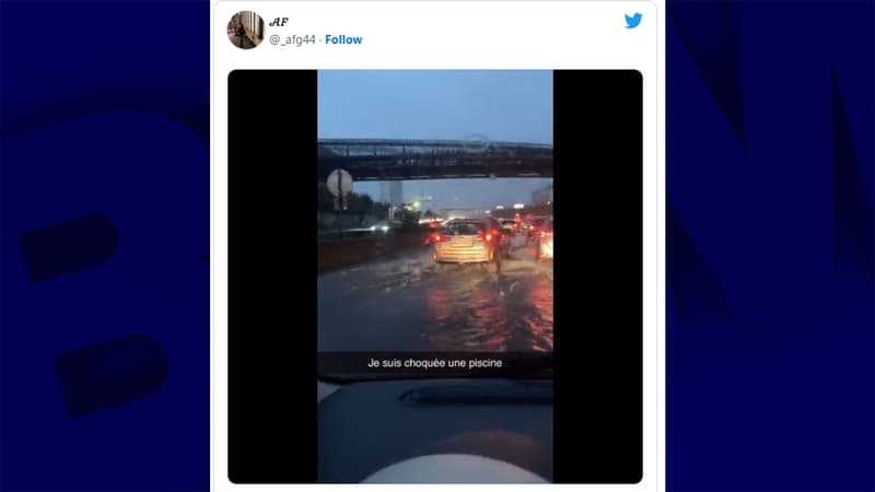 Les orages de mardi soir ont provoqué par endroits des inondations sur le périphérique parisien.