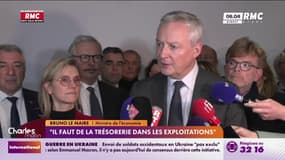 Agriculture : "Il faut de la trésorerie dans les exploitations", pour Bruno Le Maire