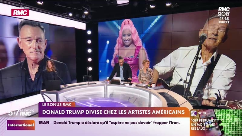 Le bonus RMC : Donald Trump divise chez les artistes américains - 30/01