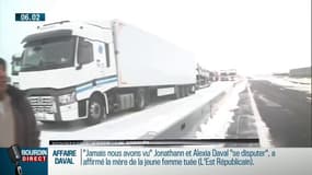 Autoroute A9 bloquée par la neige: la société Vinci et les routiers se rejettent la faute