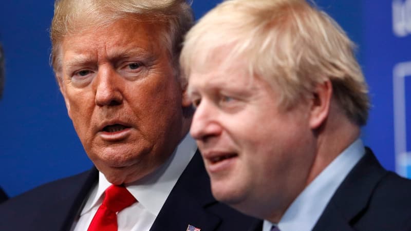 Le Premier ministre Boris Johnson accueille Donald Trump au sommet de l'OTAN, à Londres, le 4 décembre 2019