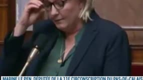 Marine Le Pen s’embrouille lors de son intervention à l’Assemblée nationale