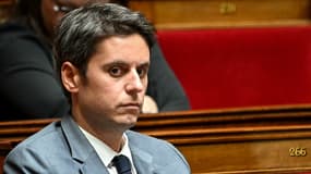 Le chef des députés macronistes Gabriel Attal à l'Assemblée nationale le 25 mars 2025
