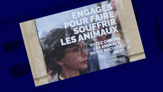 L'affiche L214 contre Rachida Dati
