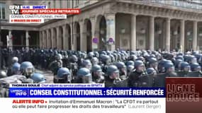 La sécurité est renforcée devant le Conseil constitutionnel à la veille de la décision finale sur la réforme des retraites