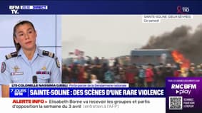 Sainte-Soline: "They came there to fight it out," says Nasima Djebli, spokesperson for the national gendarmerie