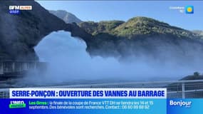 Serre-Ponçon: ouverture des vannes au barrage