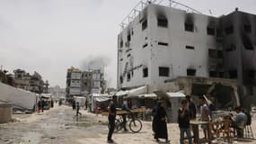 L'hôpital de Kamal Adwan, mis hors service après une offensive israélienne en décembre 2024, dans le nord de la bande de Gaza le 15 mai 2025