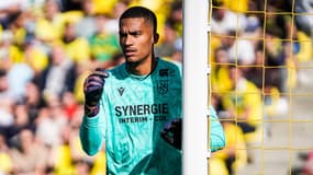 Le gardien de but du FC Nantes Alban Lafont face à Reims le 15 septembre 2024