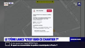 Paris: le 17ème lance le site "C'est quoi ce chantier?"