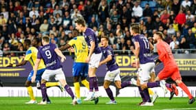 Le TFC lors de l'égalisation d'Anthony Rouault contre Sochaux. 