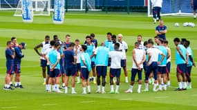 Les joueurs du PSG à l'entraînement 