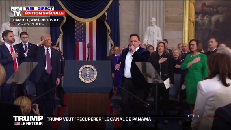 Investiture de Donald Trump: l'hymne américain retentit dans la rotonde du Capitole