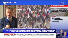 Retraites: Fabien Roussel demande à Emmanuel Macron "d'accepter le recours à un référendum d'initiative partagée" 