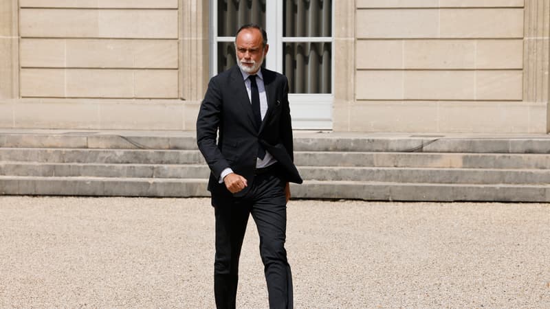 Edouard Philippe à son arrivée à l'Elysée ce 22 juin 2022. 