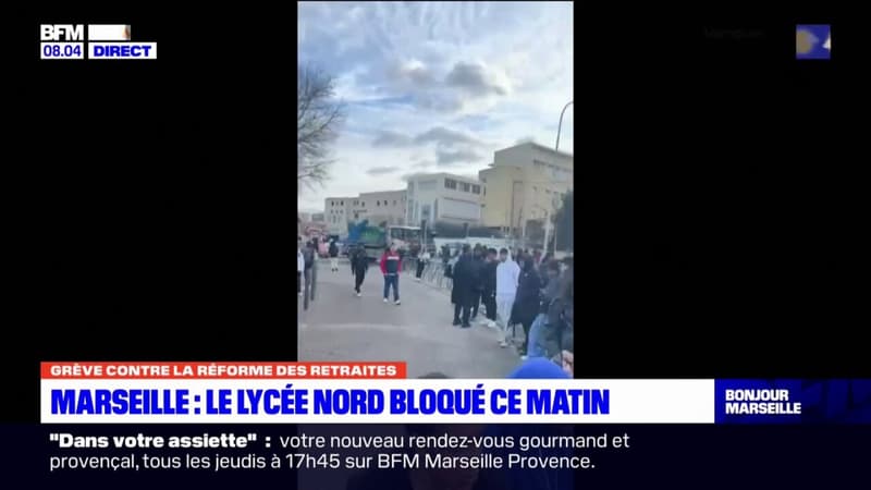 Réforme des retraites: blocage au lycée Saint-Exupéry de Marseille