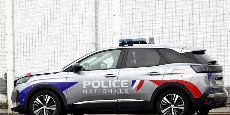 Véhicule de police, Calais le 23 octobre 2024.