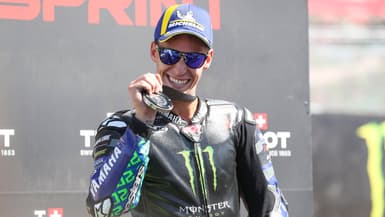 Fabio Quartararo lors du sprint du GP de Catalogne, le 6 septembre 2025.