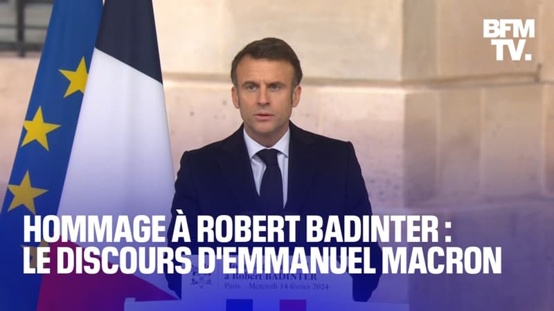 Hommage national à Robert Badinter: le discours d'Emmanuel Macron en intégralité