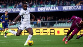 Marcus Thuram, buteur pour l'Inter Milan face au Hellas Vérone le 23 novembre 2024