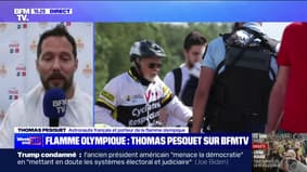 Sécurité des Jeux olympiques: "On ne sent pas de menace", affirme Thomas Pesquet, après avoir porté la flamme olympique