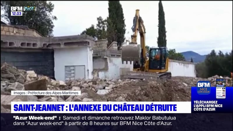 Saint-Jeannet: la dépendance du château détruite