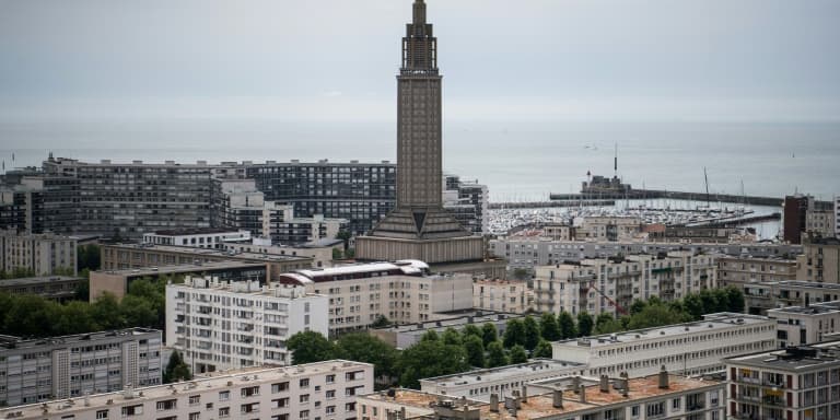 Vue générale du centre-ville du Havre, le 25 juin 2019