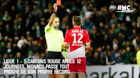 Ligue 1 - 5 cartons rouges après 12 journées, Monaco passe tout proche de son propre record