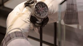 Une montre de luxe au Salon International de la Haute Horlogerie, à Genève, en janvier 2017 (PHOTO D'ILLUSTRATION).