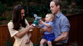 Le couple princier Kate et William avec leur premier enfant George