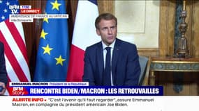 Rencontre Biden/Macron: Emmanuel Macron espère "une coopération renforcée" avec les Etats-Unis