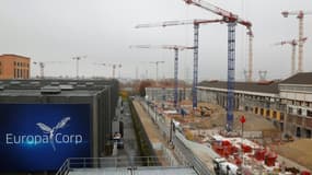 Le futur village olympique en construction, dans le quartier UniverSeine de Saint-Denis, le 15 novembre 2021.